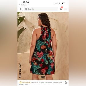 Floral Halter Dress | size: 2XL | SHEIN